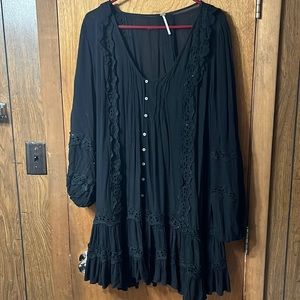 Free People MEDIUM black dress